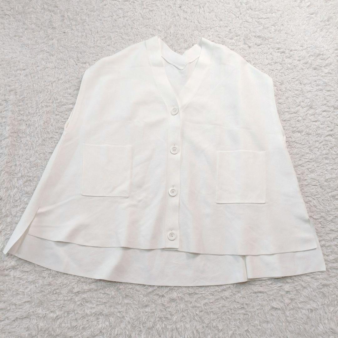 【VERY掲載品】 ADORE 洗える ドライストレッチニット ベスト 38 白