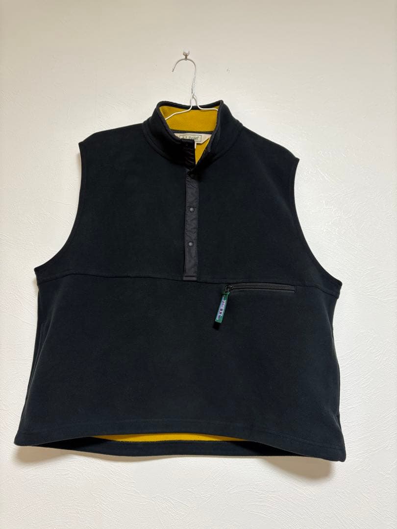 エルエルビーン フリース ベスト 黒 used
