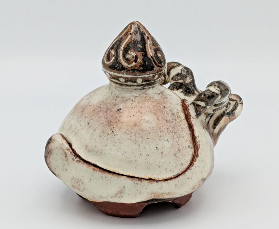 た*こ様 ★未使用美品 羊型香合【陶芸家 二木好文 作品】35年程前の個展で購入