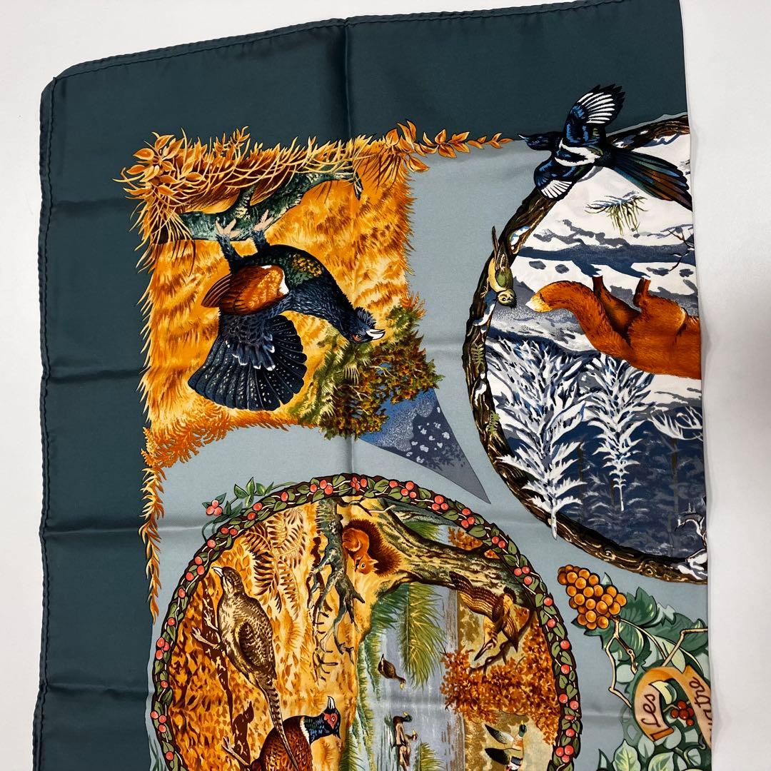 HERMES エルメス カレ90 Les Quatre Saisons 四季