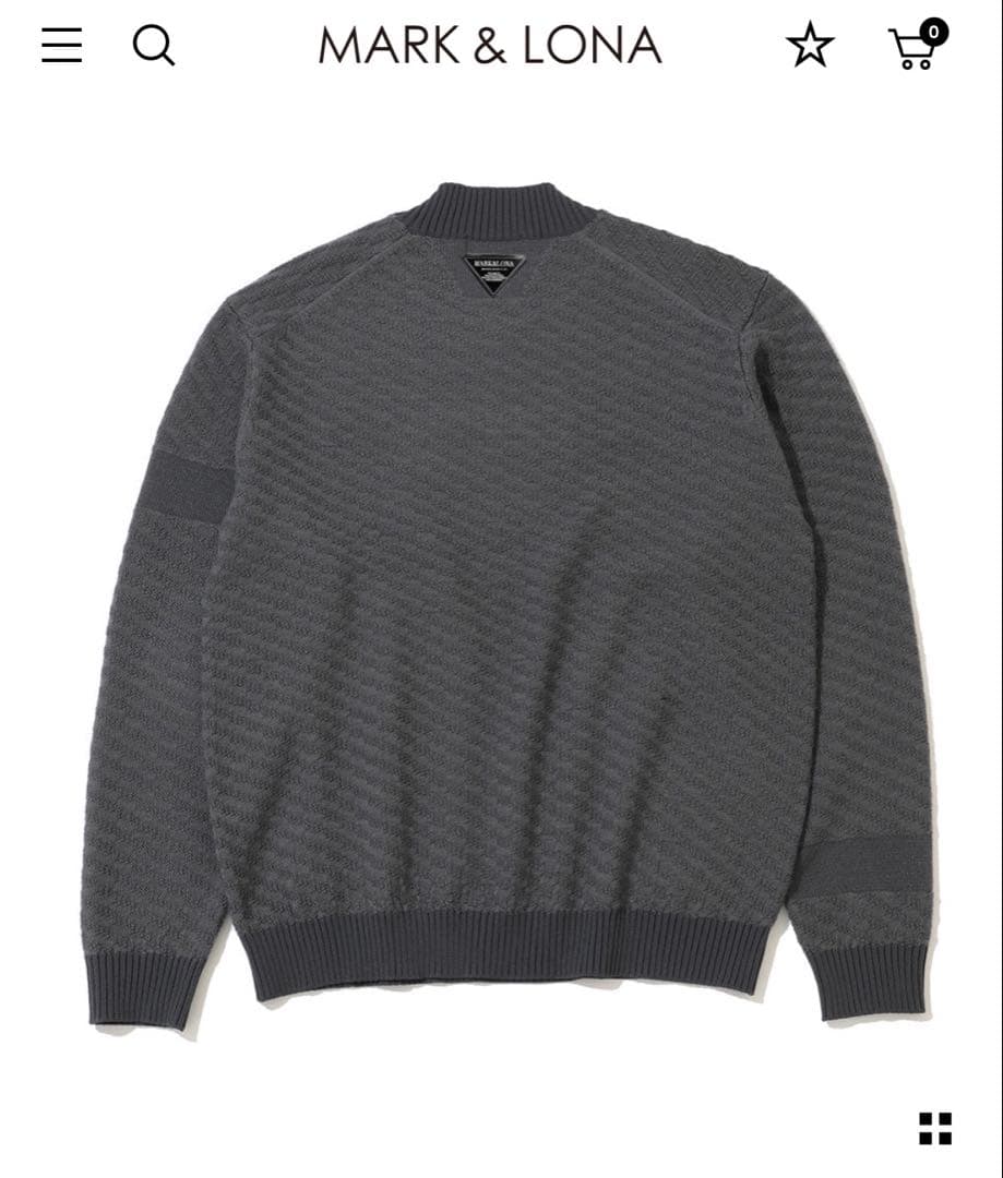 【美品】現行品　MARK & LONA グレー セーター　48(L)