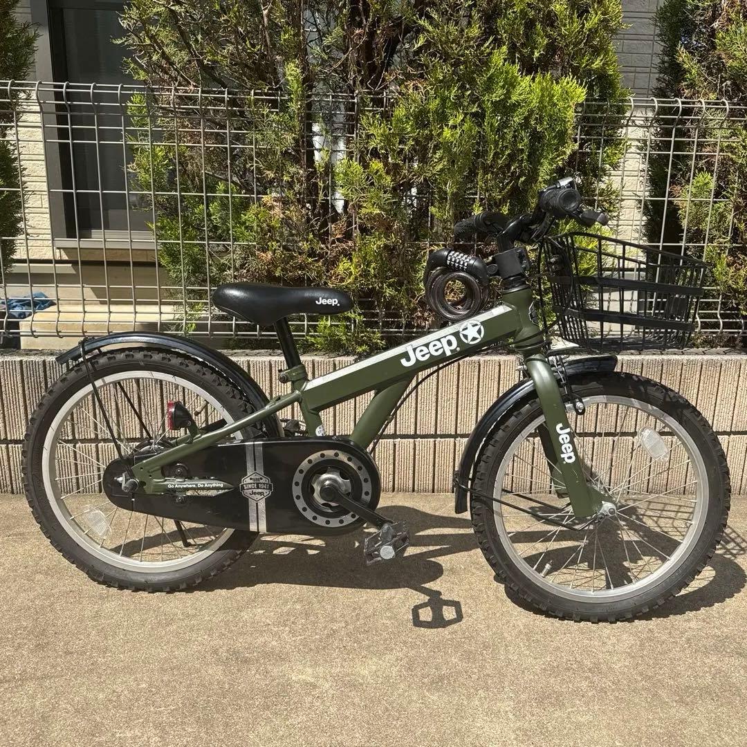 ✩Jeep✩ 子供用自転車 カゴ付き　18インチ　引き取り可能