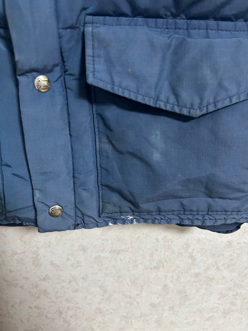 70's Woolrich ネイビー ブルーダウンベスト