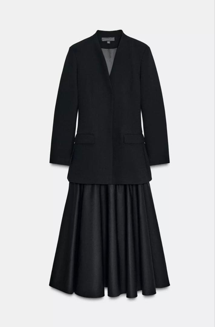 新品タグ付23000円！ZARA ザラ＊コントラストブレザーワンピース　M