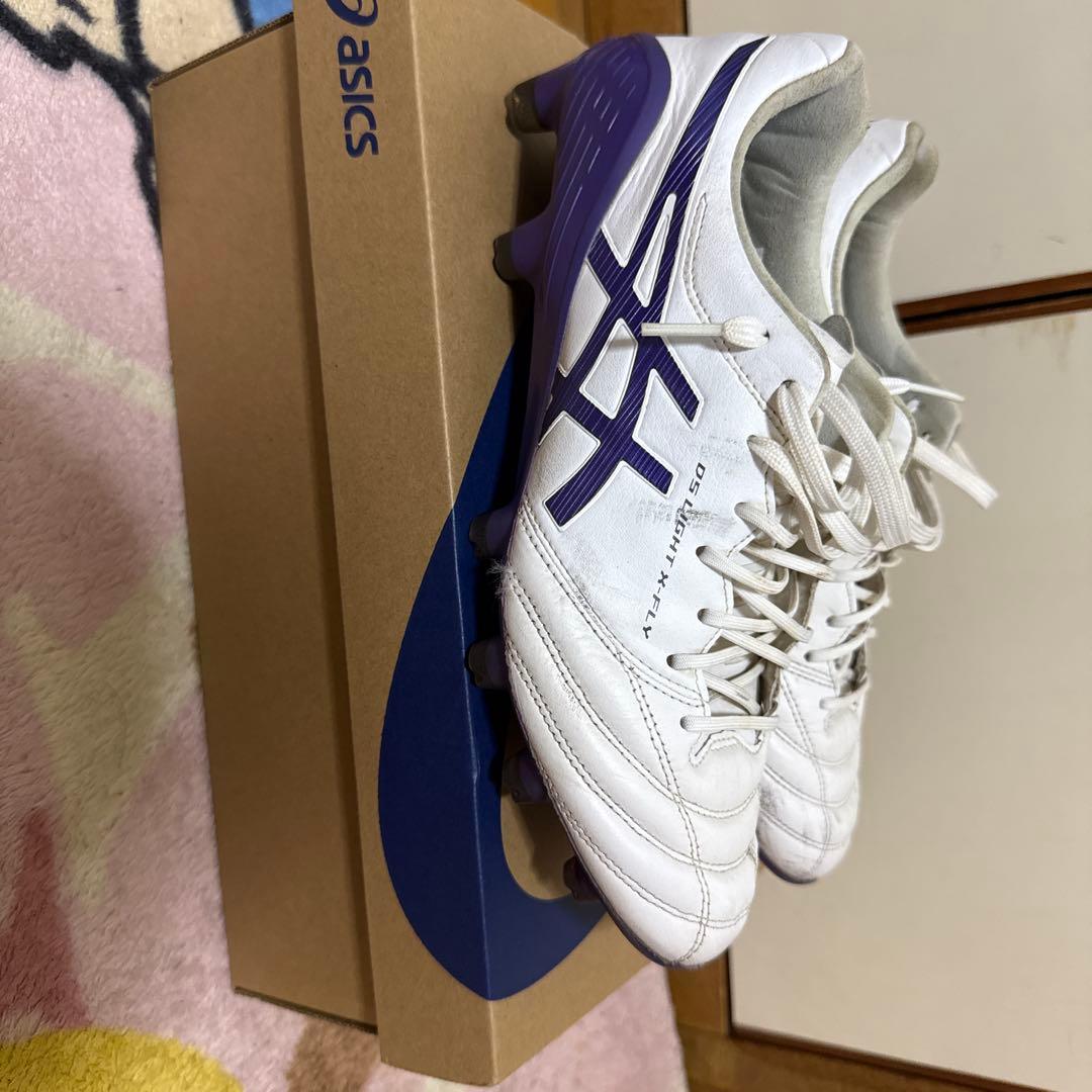 asics Gel-Resolution スパイクシューズ ホワイト/パープル