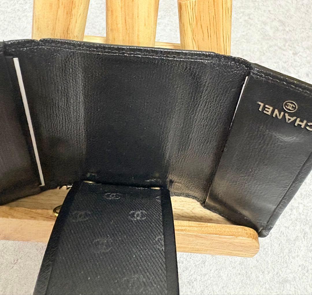 t*o様 (正規品)CHANEL ブラック 本革レザー 6連キーケース