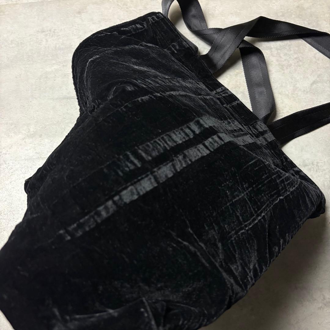 DIESEL ディーゼル ロゴ ベロア トートバッグ ブラック 美品