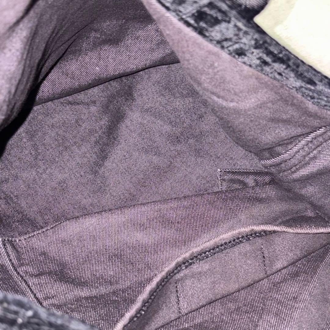 DIESEL ディーゼル ロゴ ベロア トートバッグ ブラック 美品