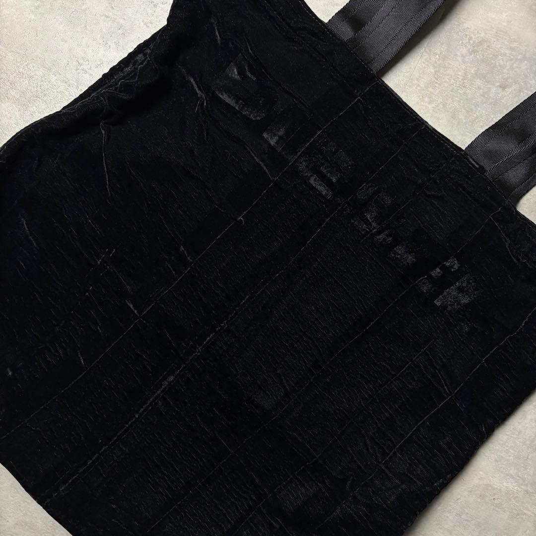 DIESEL ディーゼル ロゴ ベロア トートバッグ ブラック 美品