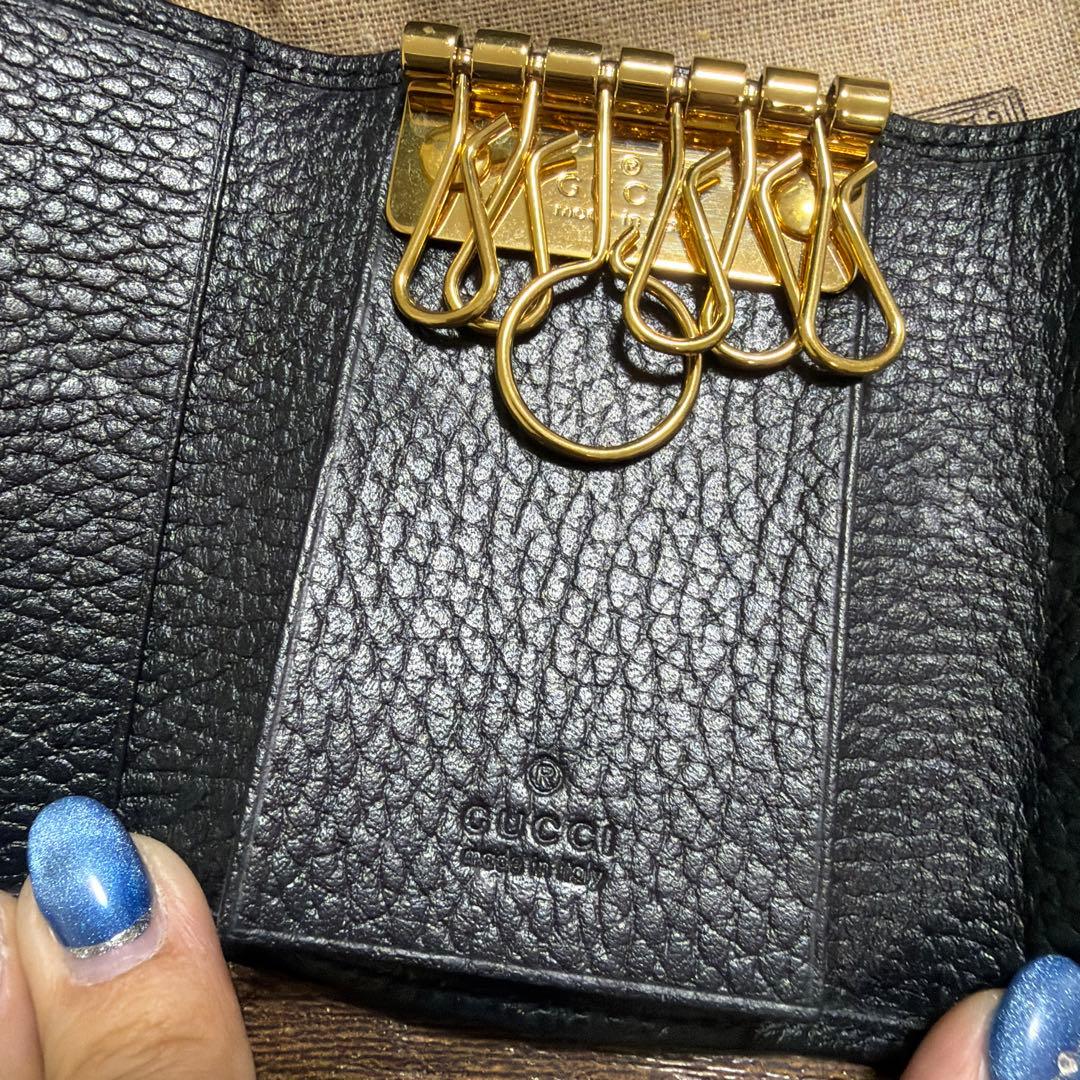 GUCCI GGマーモント レザー キーケース
