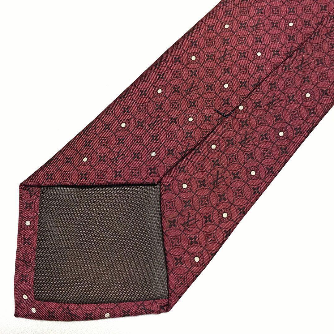 未使用級 ルイヴィトン Louis Vuitton ネクタイ LV柄 ドット