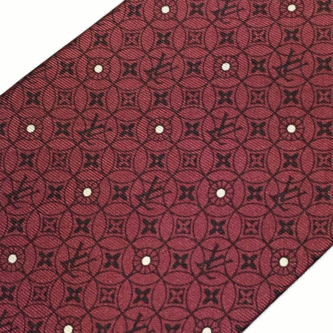 未使用級 ルイヴィトン Louis Vuitton ネクタイ LV柄 ドット