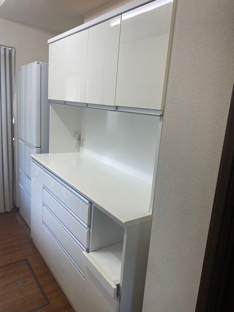ニトリ　キッチンボード　レジューム 150TF-H WH/150QH-R WH