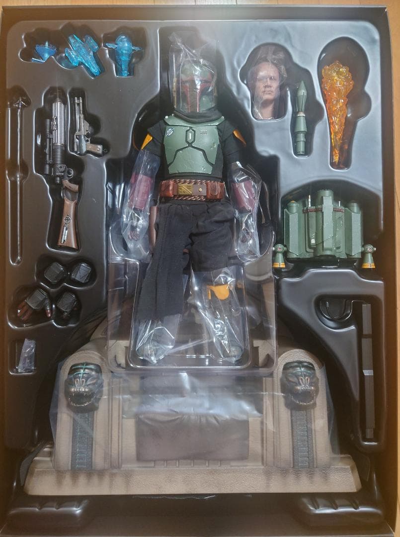 【美品】 ホットトイズ ボバ・フェット（リペイント・アーマー版）＆玉座