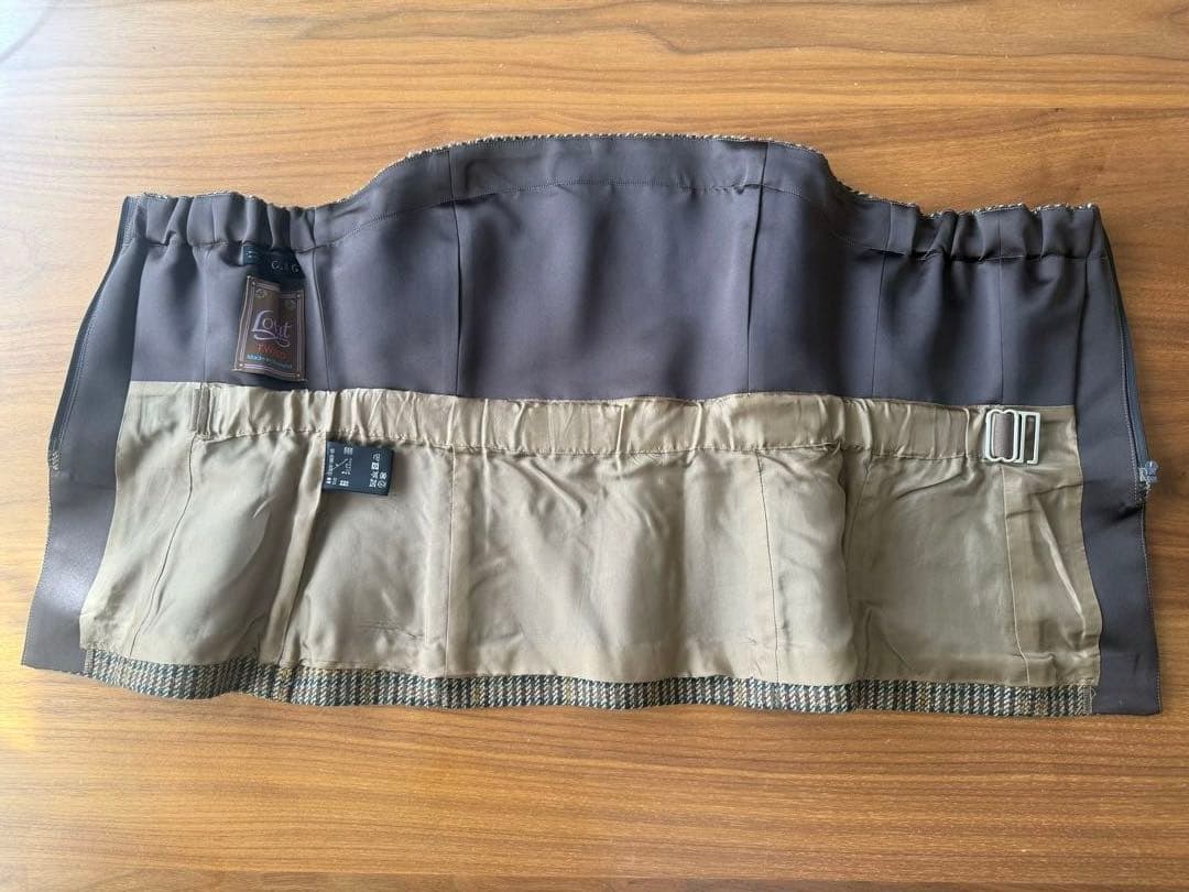 美品カレンソロジーCurensologyラバットチェックビスチェ