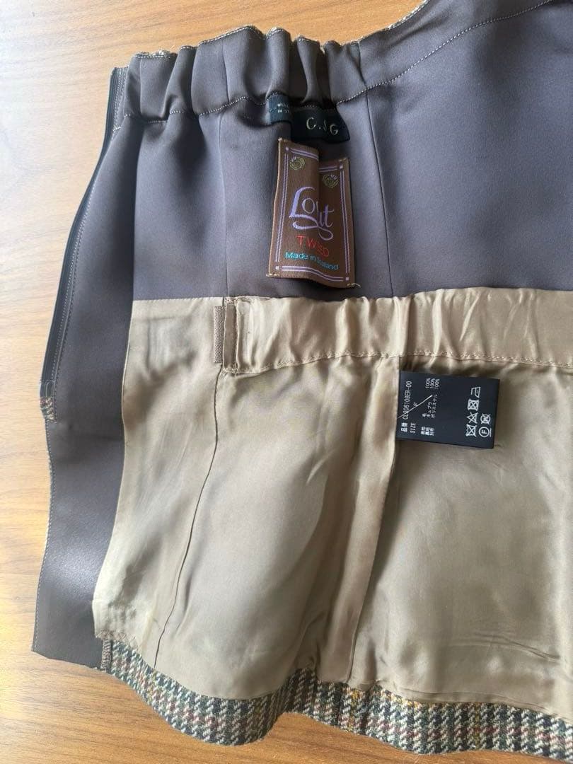 美品カレンソロジーCurensologyラバットチェックビスチェ