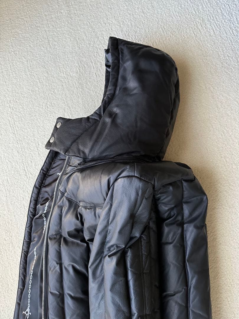 バックボーン ディアスキン レザー ダウン ジャケット