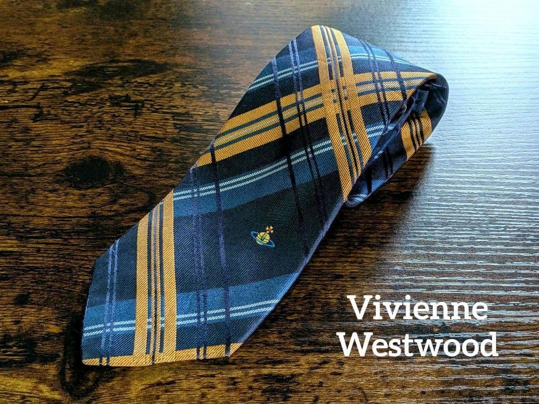 《美品》Vivienne Westwood ヴィヴィアン チェック柄 ネクタイ