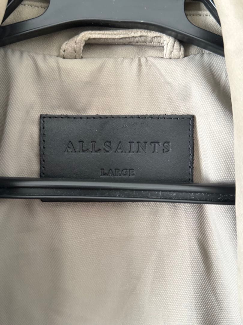 ALLSAINTS ベージュ ダブルライダースジャケット L