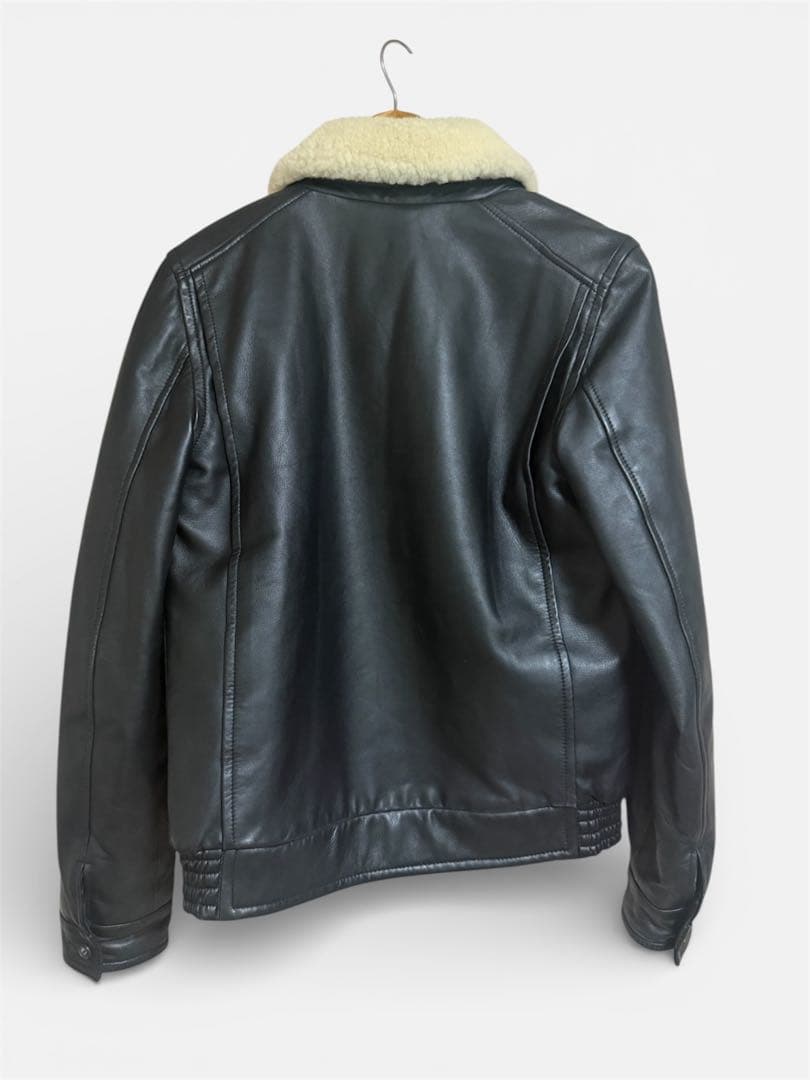 美品　A.P.C 羊革　ボア　レザージャケット　サイズ2　黒　ブラック