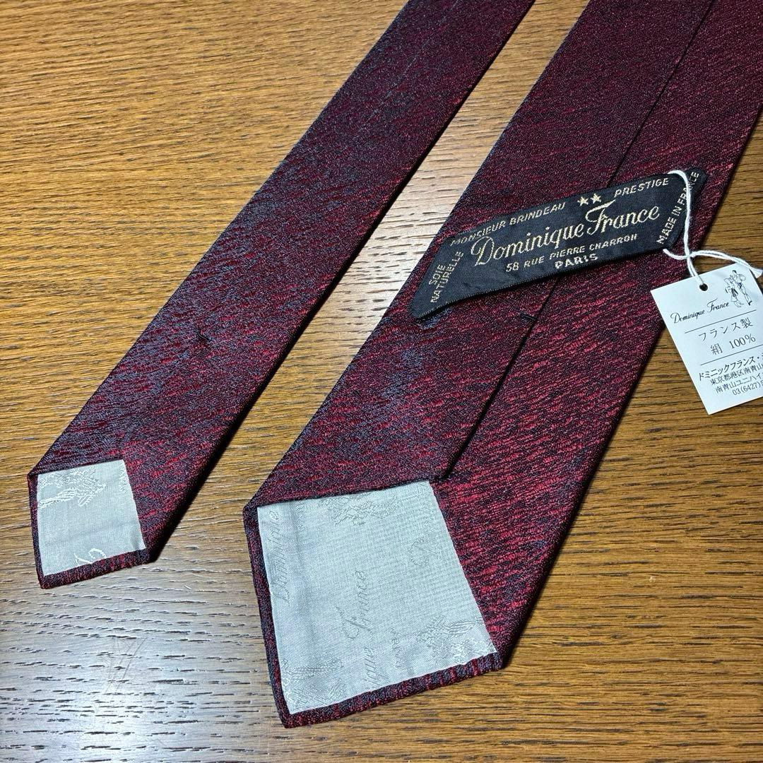 【未使用品】Dominique France ドミニクフランス 赤ネクタイ