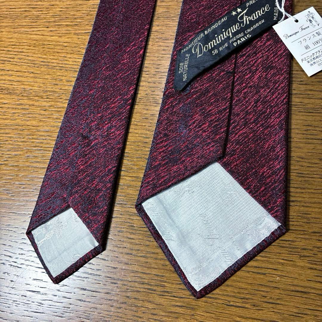 【未使用品】Dominique France ドミニクフランス 赤ネクタイ