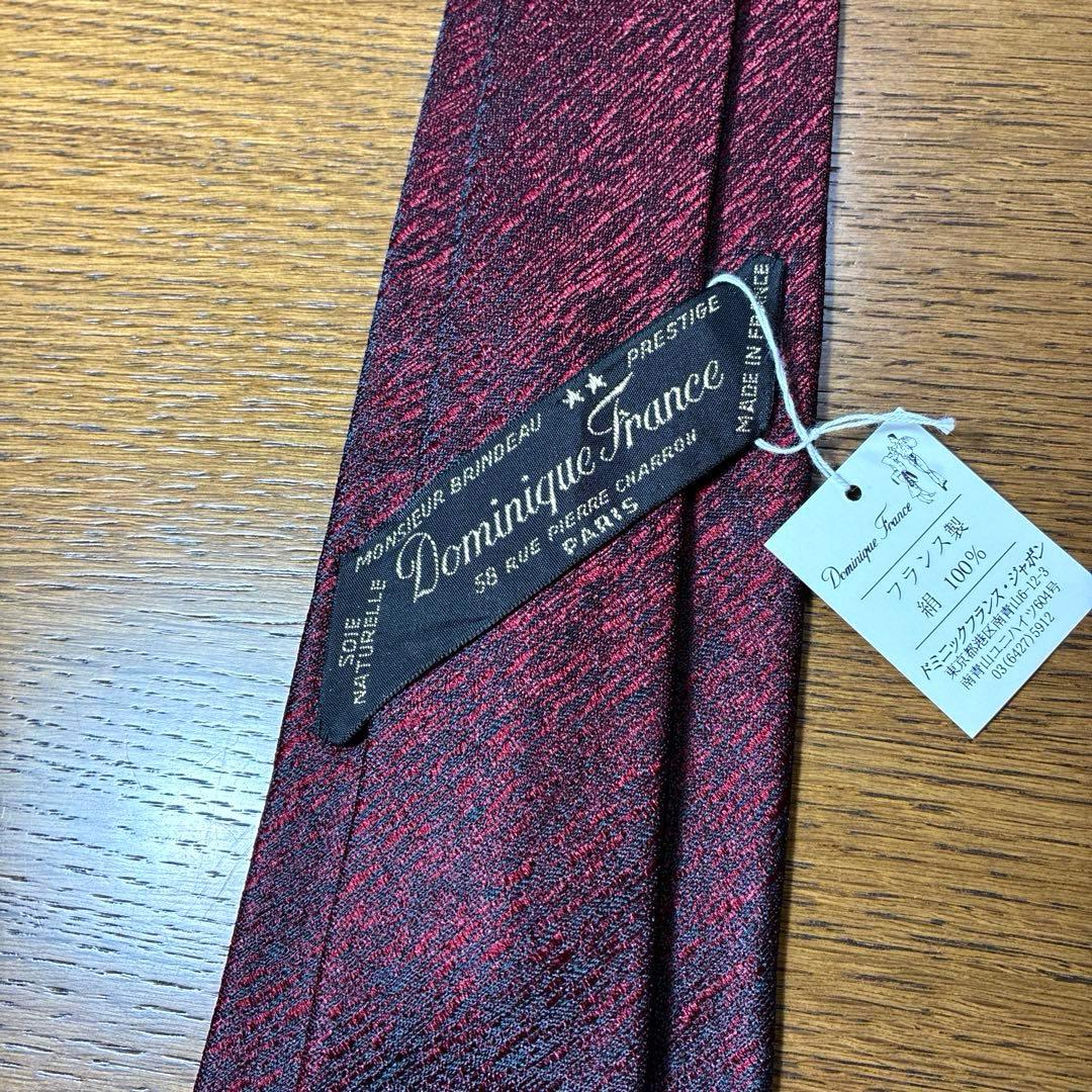 【未使用品】Dominique France ドミニクフランス 赤ネクタイ