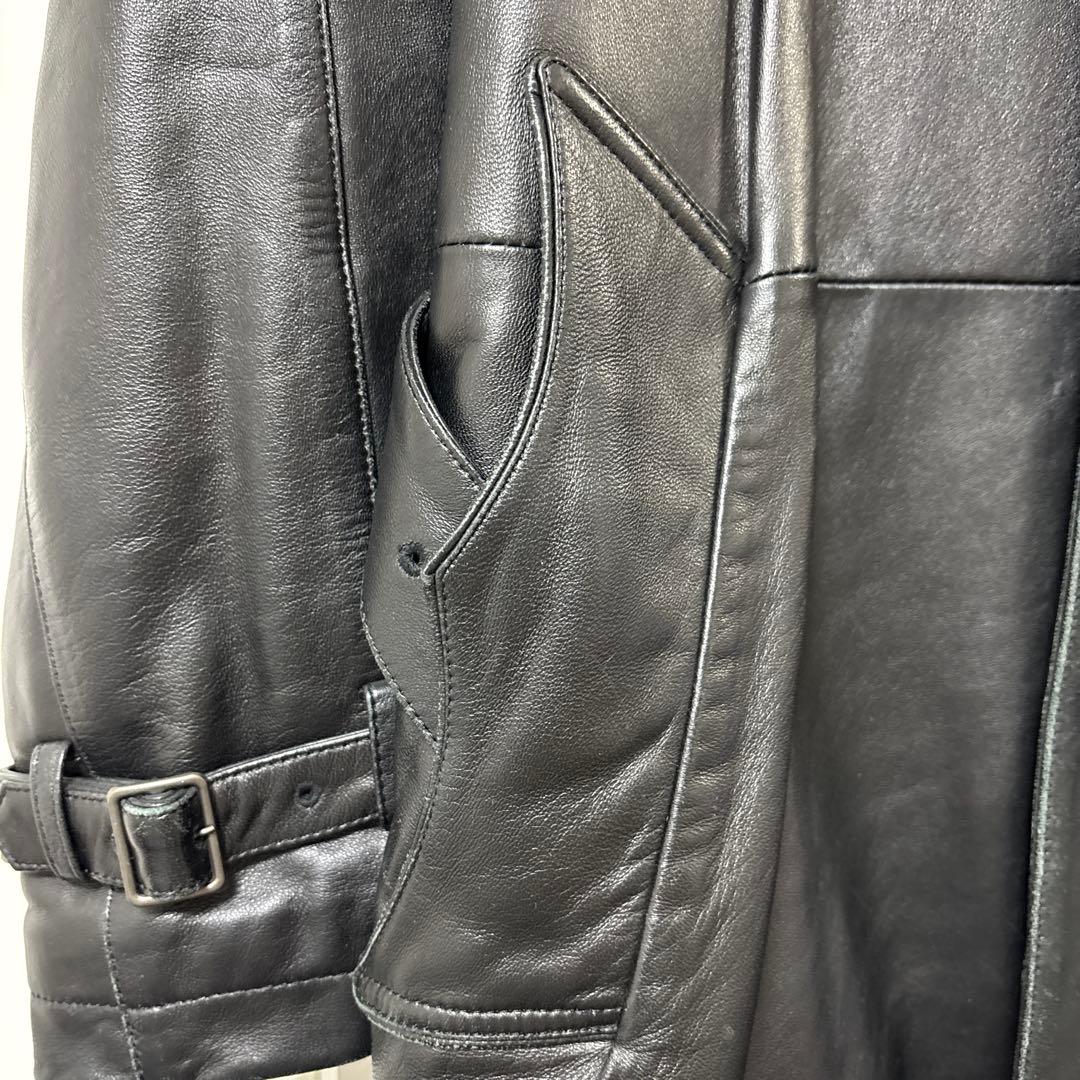 ポールスミス＊ブラックレザートレンチコート