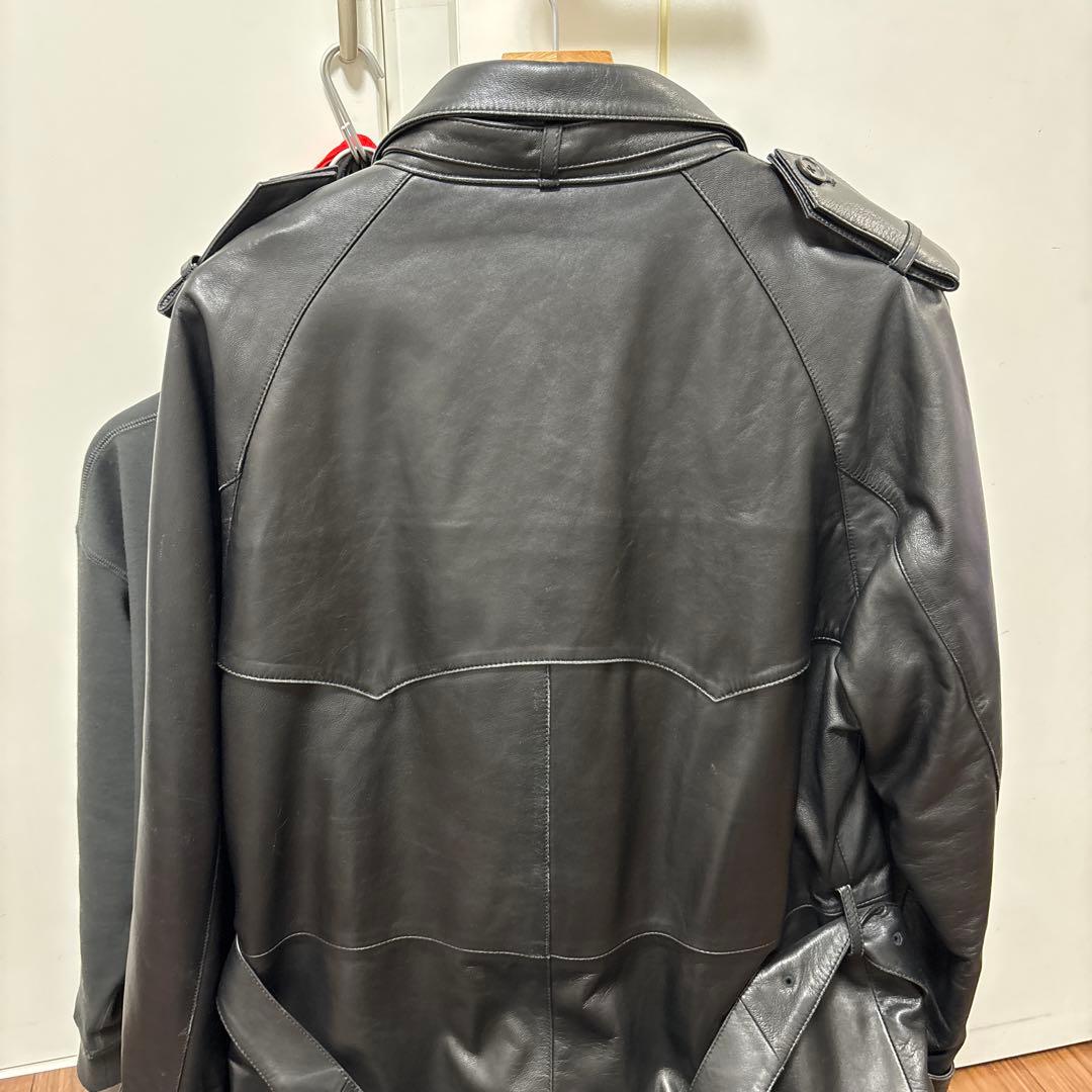 ポールスミス＊ブラックレザートレンチコート