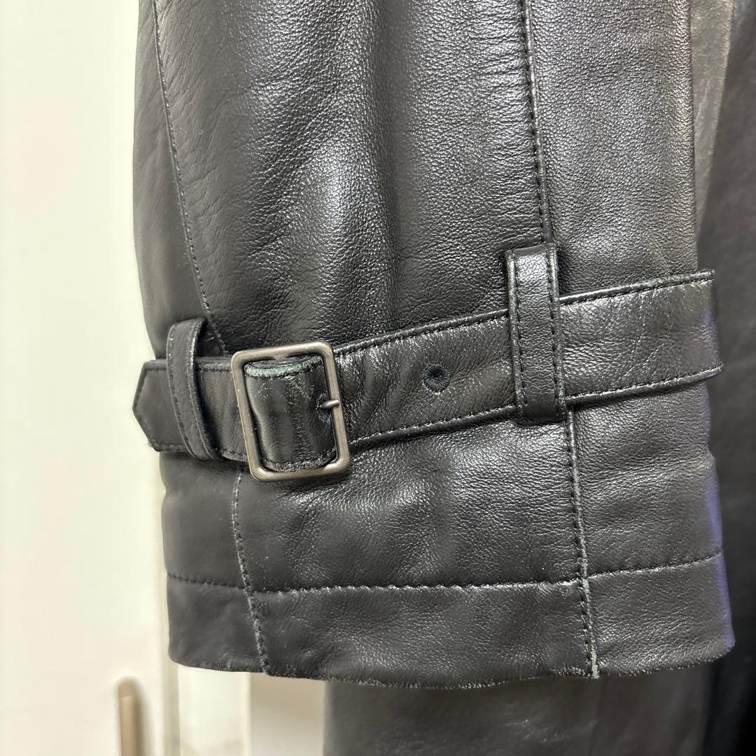 ポールスミス＊ブラックレザートレンチコート