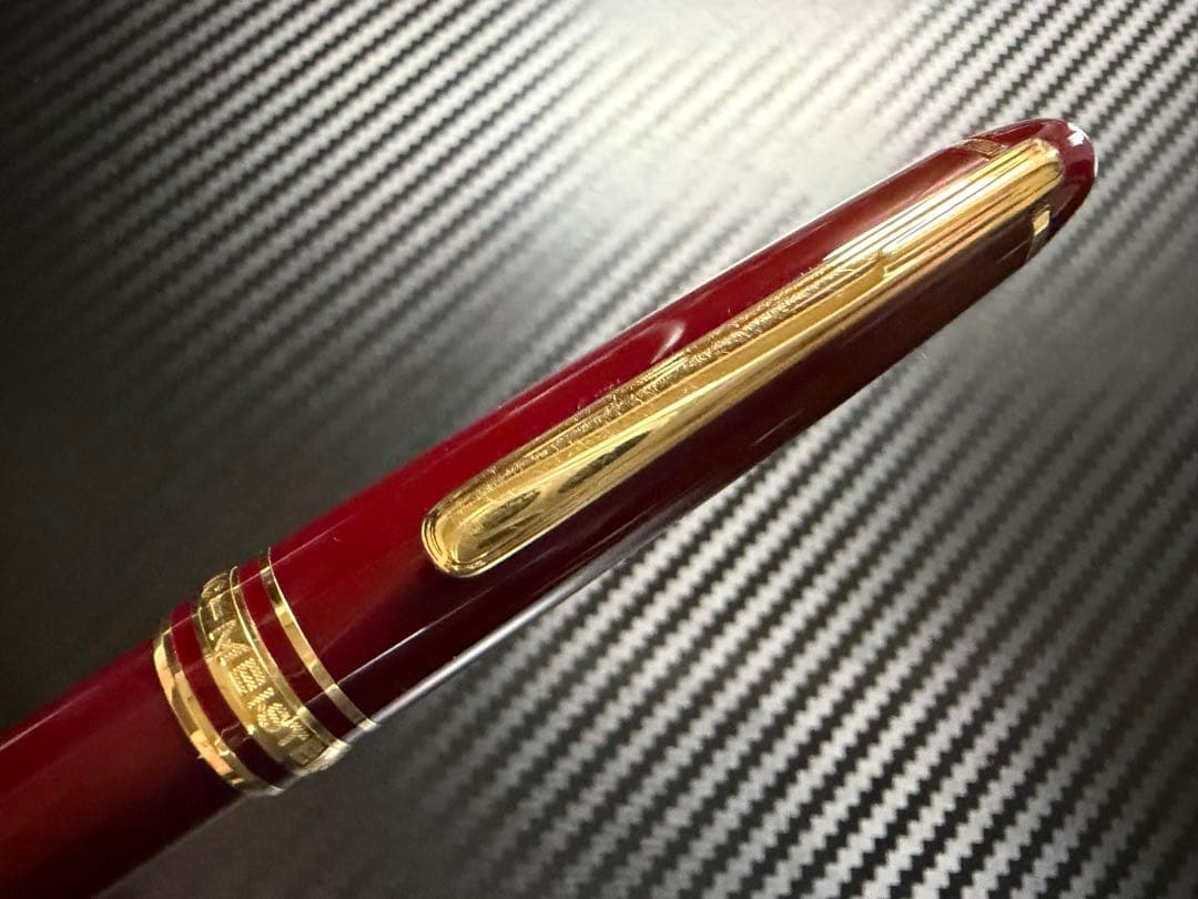 美品 モンブラン マイスターシュテュック 144 ボルドー 全金 EF 極細字