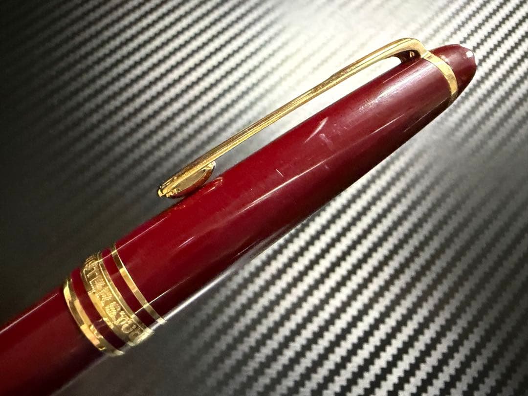 美品 モンブラン マイスターシュテュック 144 ボルドー 全金 EF 極細字
