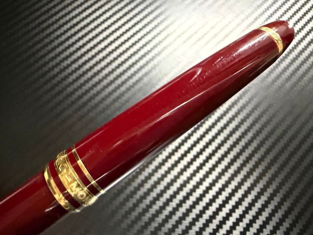 美品 モンブラン マイスターシュテュック 144 ボルドー 全金 EF 極細字