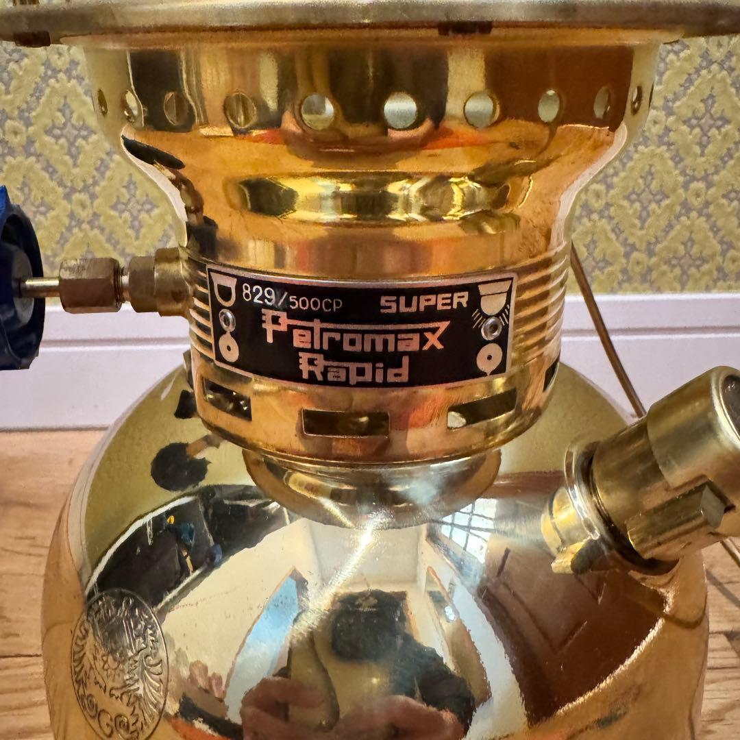 動作品 Petromax HK500 白灯油ランタン ドイツ製 真鍮 ブラス