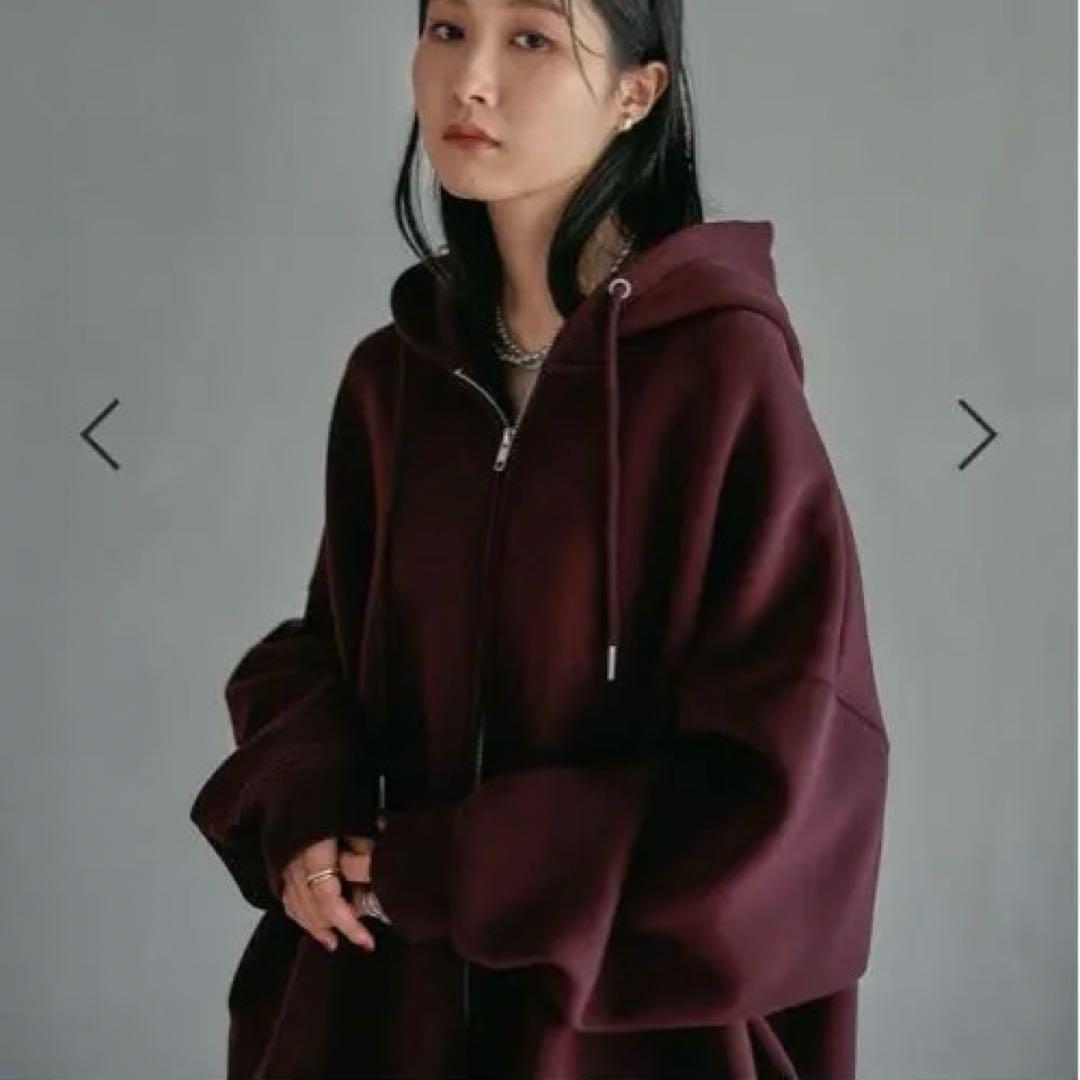 【今季商品】LEPSIM パフエア ZIPBIG フーディ ブラウンピンク