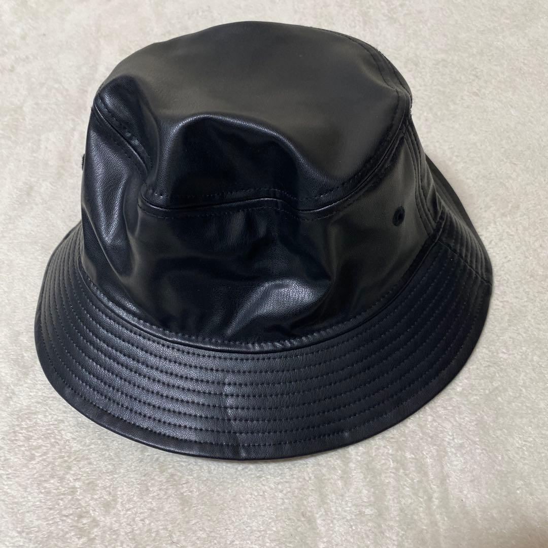 ✨新品未使用✨NEW ERA バケットハット　アップルレザー　黒