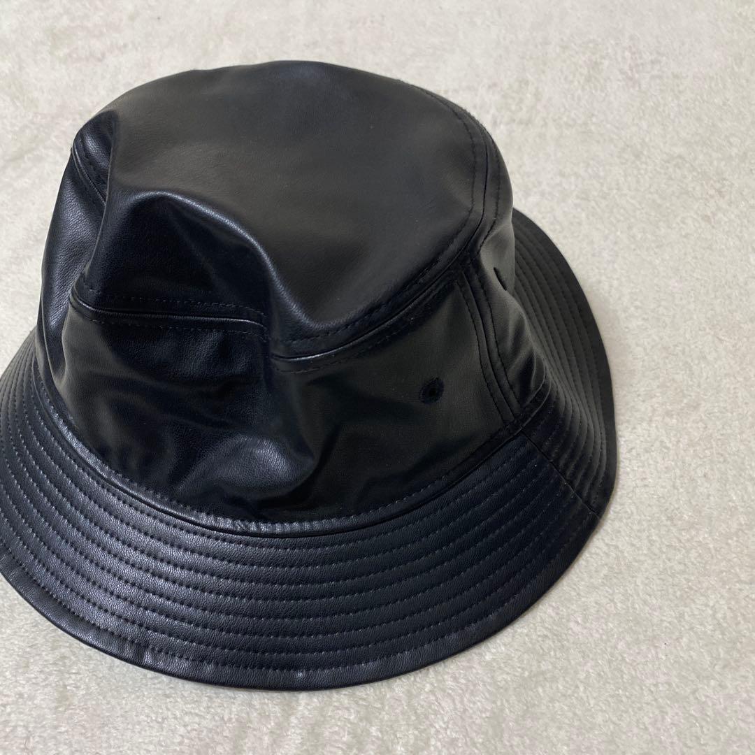 ✨新品未使用✨NEW ERA バケットハット　アップルレザー　黒