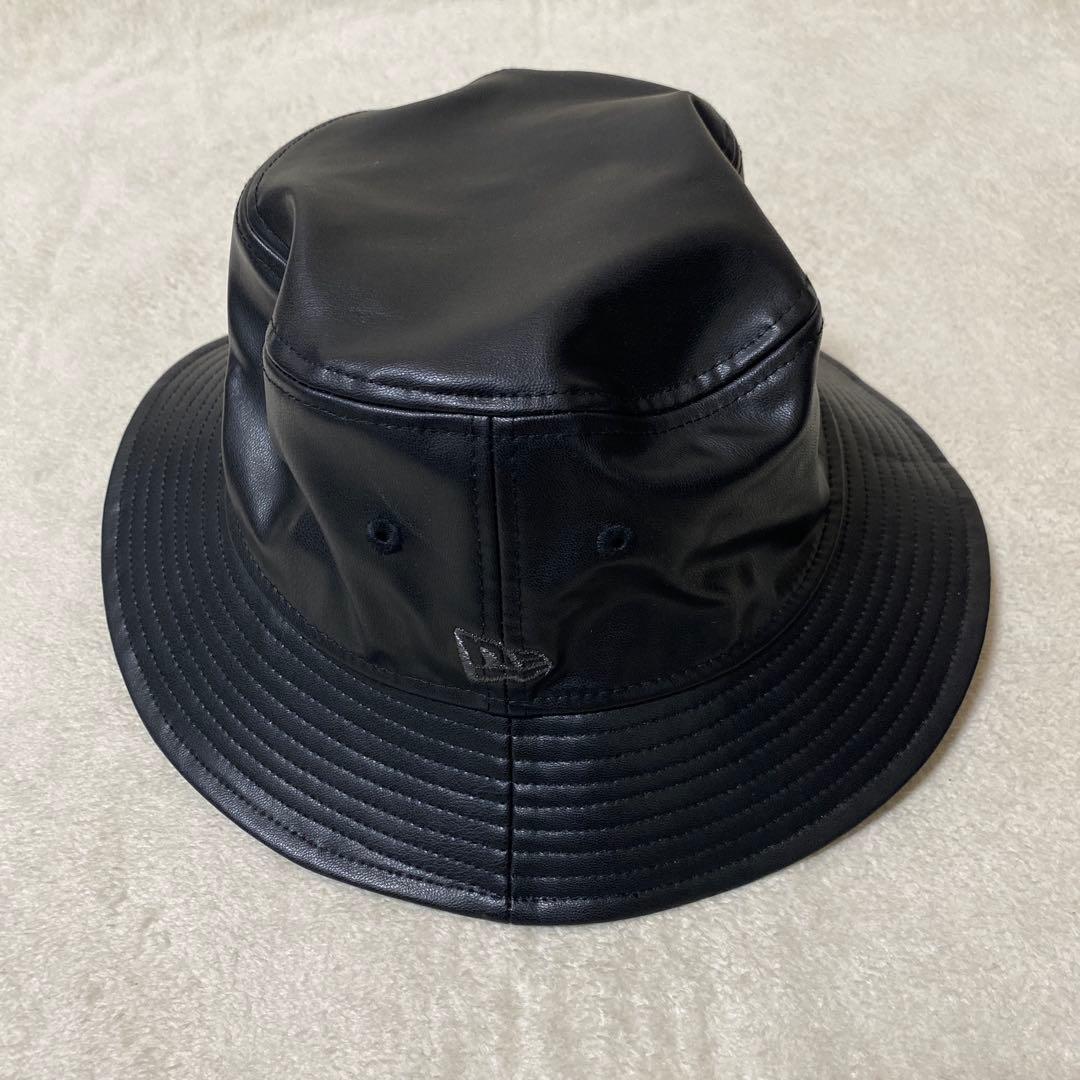 ✨新品未使用✨NEW ERA バケットハット　アップルレザー　黒