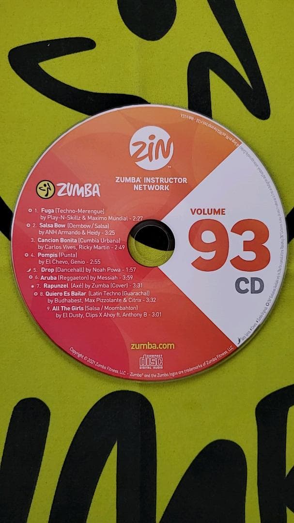 ZUMBA　ズンバ　ZIN93　CD ＆ DVD　インストラクター専用