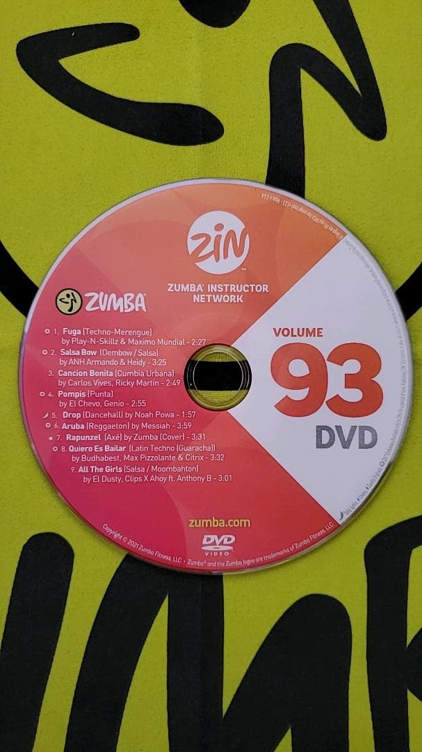 ZUMBA　ズンバ　ZIN93　CD ＆ DVD　インストラクター専用