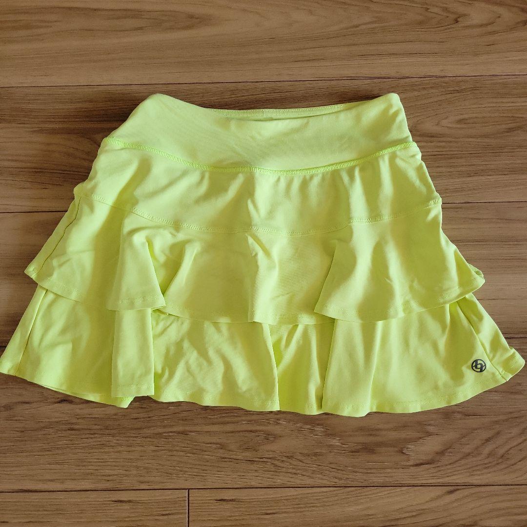 LIJA イエロー フリル付きテニススカート
