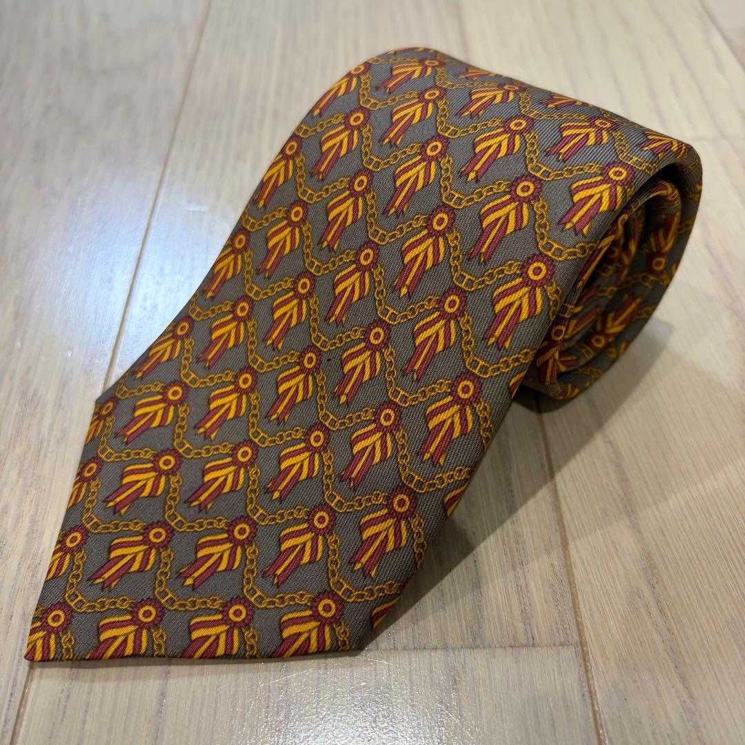 HERMES エルメス シルクネクタイ