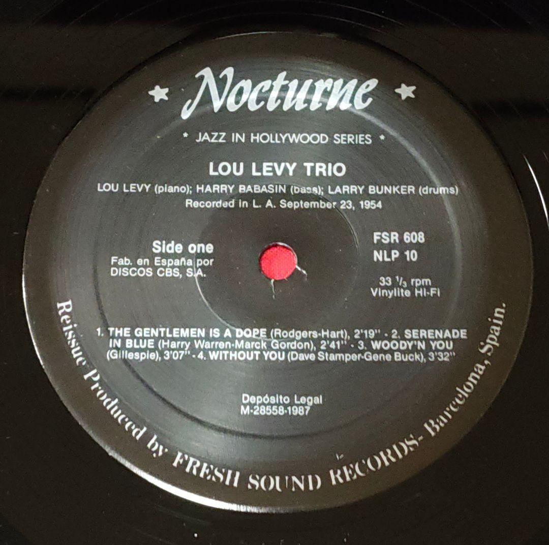 【ジャズ】The Lou Levy Trio ★ピアノ・トリオの隠れ名盤