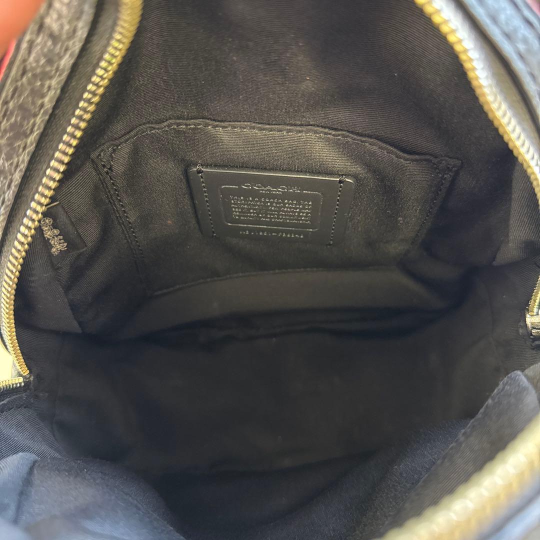 COACH ブラックレザー リュックサック