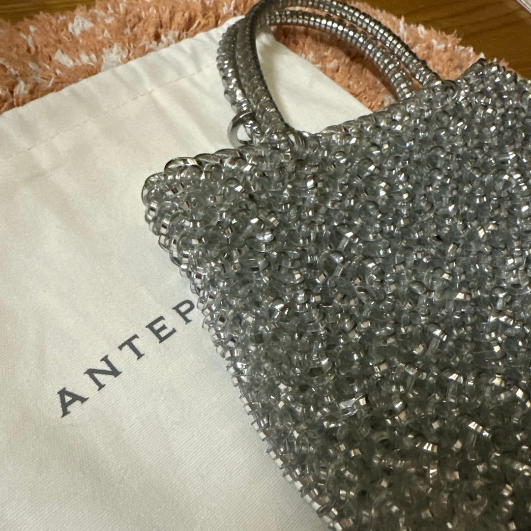ANTEPRIMA シルバー ビーズ パーティーバッグ