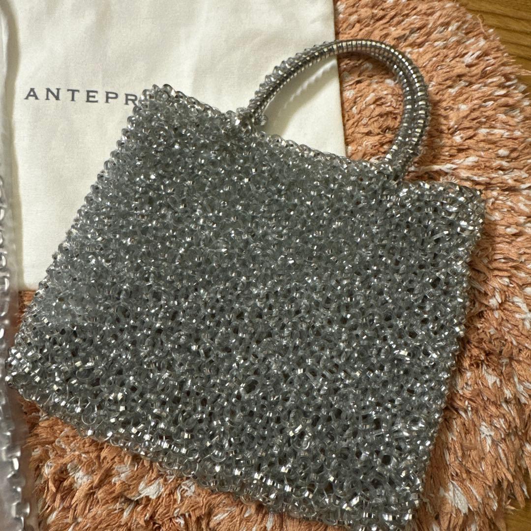 ANTEPRIMA シルバー ビーズ パーティーバッグ