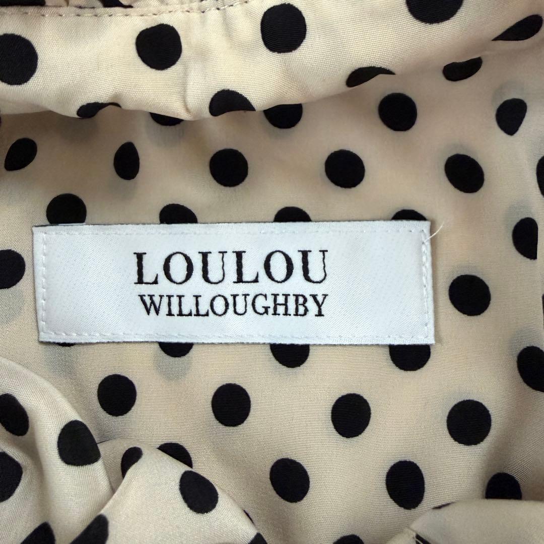 LOULOU WILLOUGHBY デシンドットフリルボウタイフリルブラウス