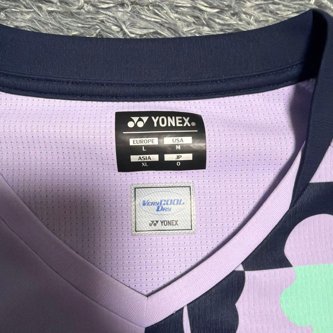 YONEX テニス Tシャツ Lサイズ 紫 黒