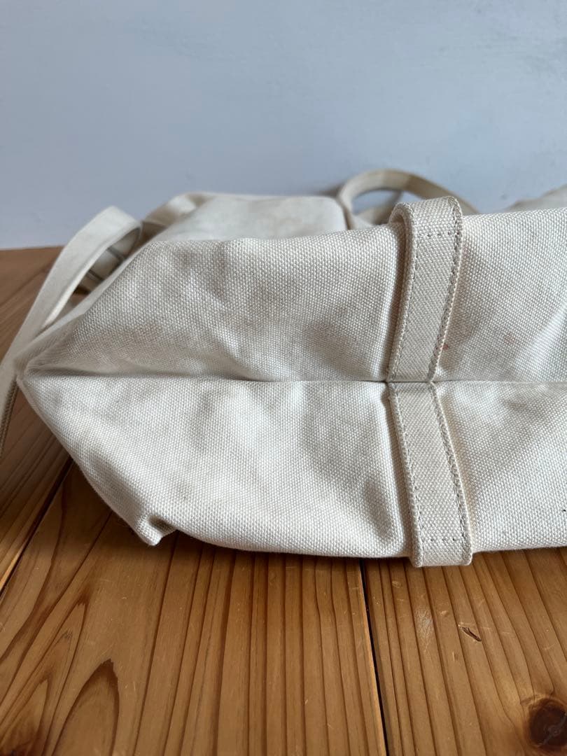 アイボリー キャンバス トートバッグ
