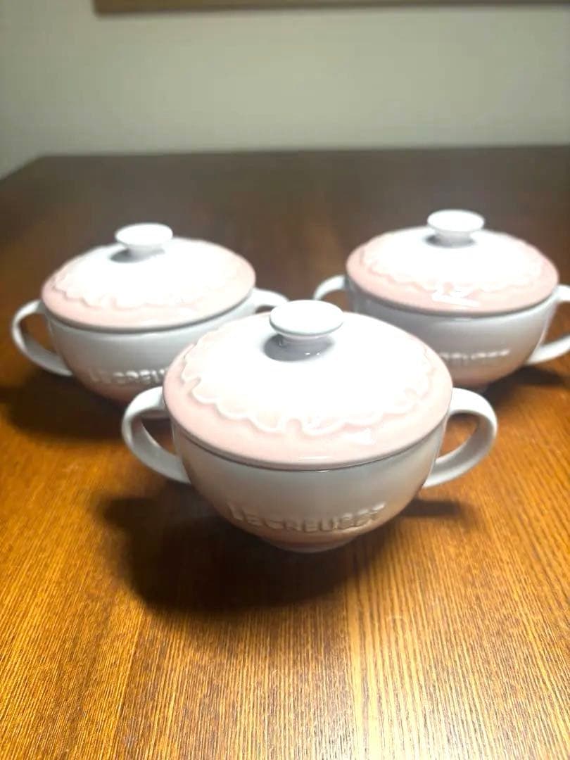 ル・クルーゼ　スープカップ　3セット